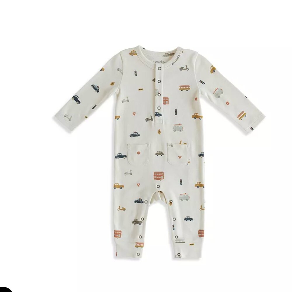 Pehr Unisex Rush Hour Patch Pocket Coverall - Baby